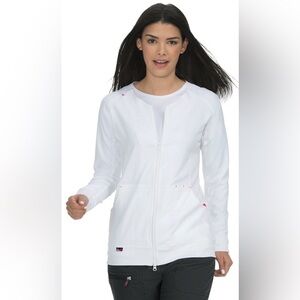 koi Lite Women's Clarity Zip Front Solid Scrub Jacket Size M